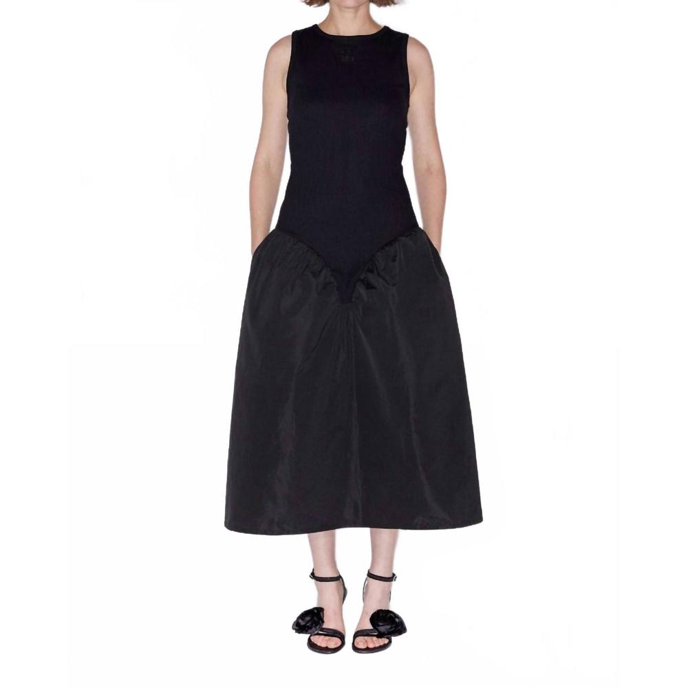 NEW SAEMDI sporty peplum dress in black